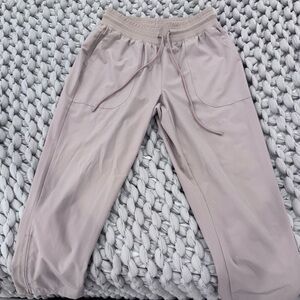 Women’s Lightweight Drawstring Jogger Pants - Mauve Pink